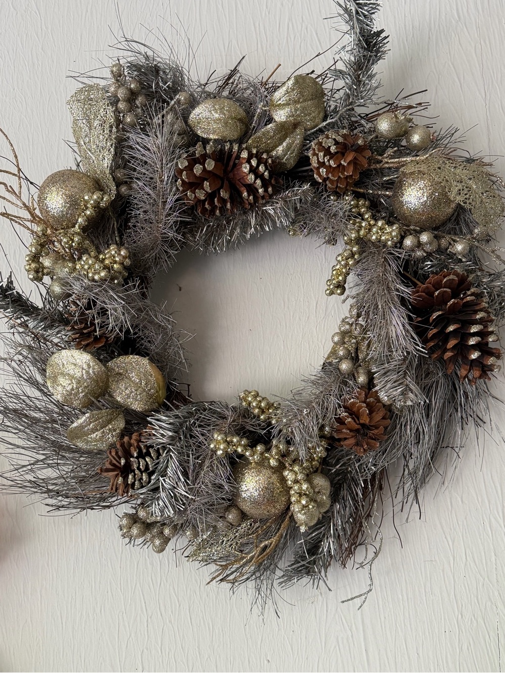 Festive Silver & Gold & Holiday Wreath